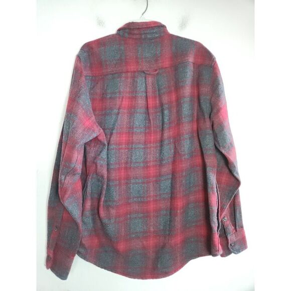 Orvis Red & Grey Plaid Flannel Cotton Blend Shacket(Jacket/Shirt) size Large - Picture 7 of 11